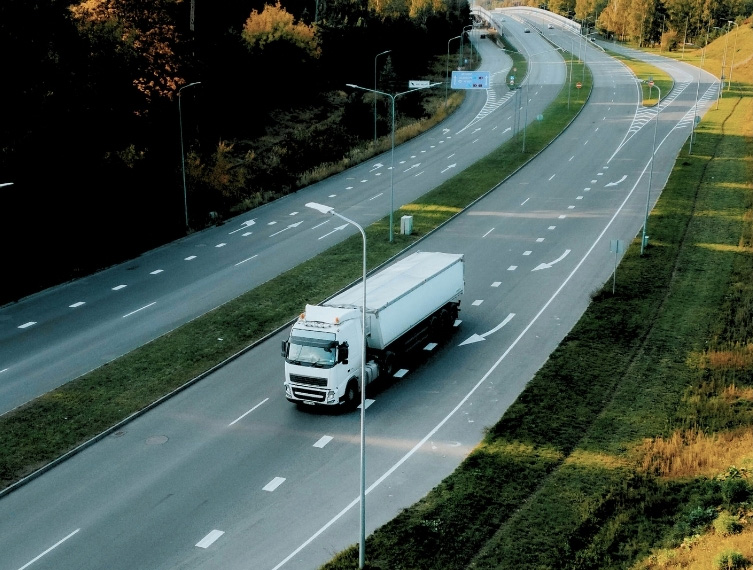 International freight containers at port terminal