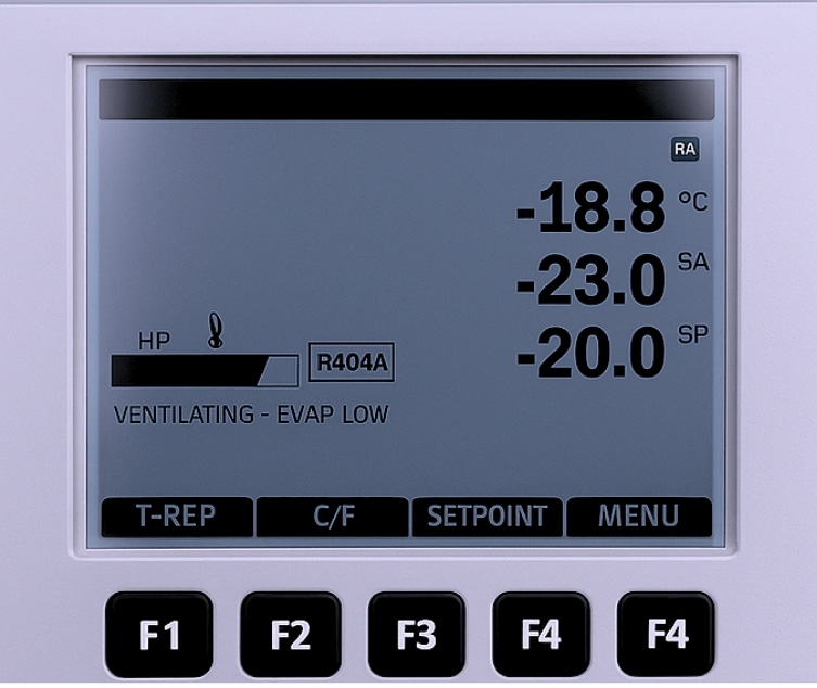 Reefer containers at logistics terminal ready for shipment