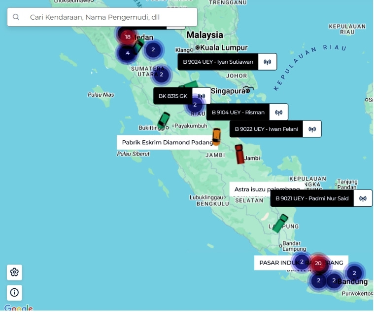 Thermo truck loading cold chain cargo at dock