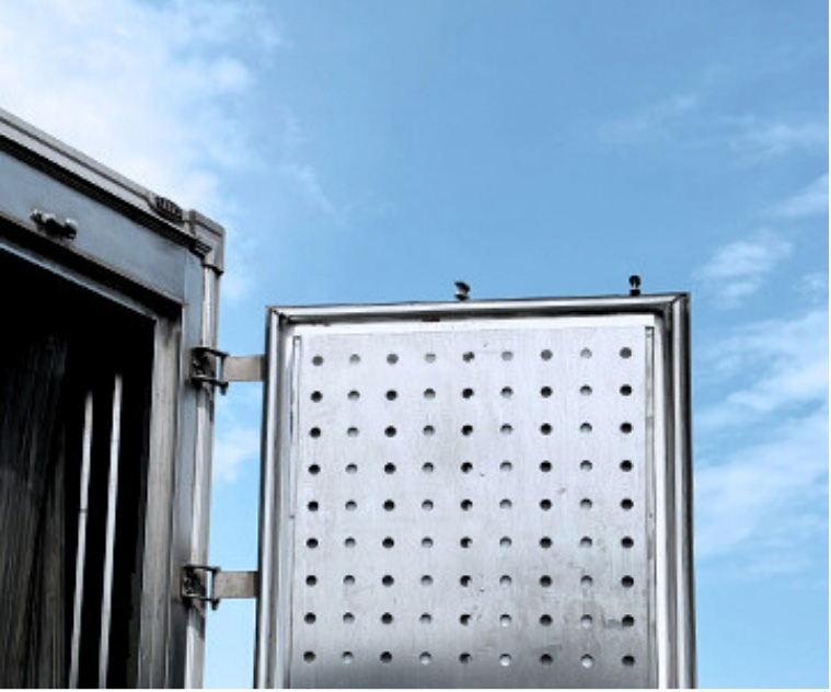 Thermo truck loading cold chain cargo at dock